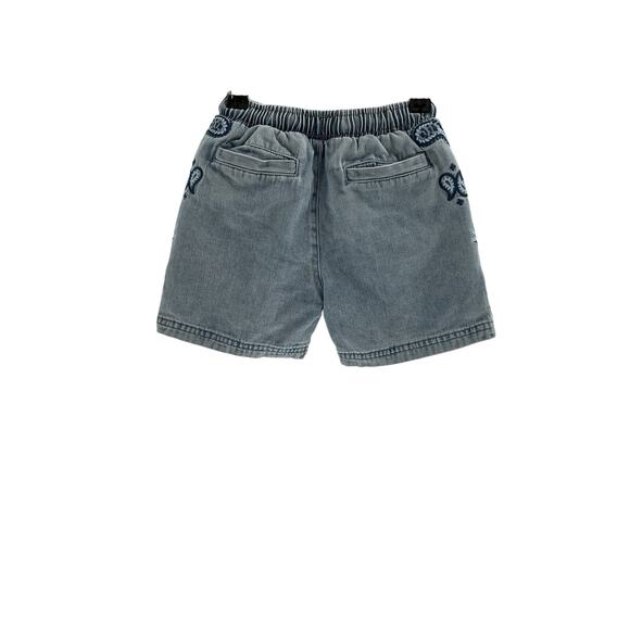 Kith Floral Paisley Chambray Blue Apollo Short - Kent Light Wash Size 3T - Picture 3 of 4